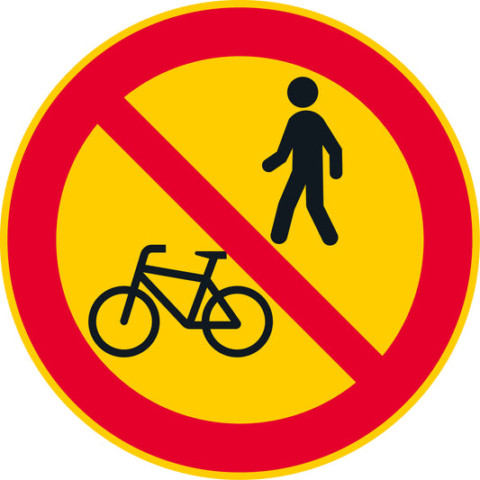 C14 Jalankulku ja polkupyörällä ajo kielletty
