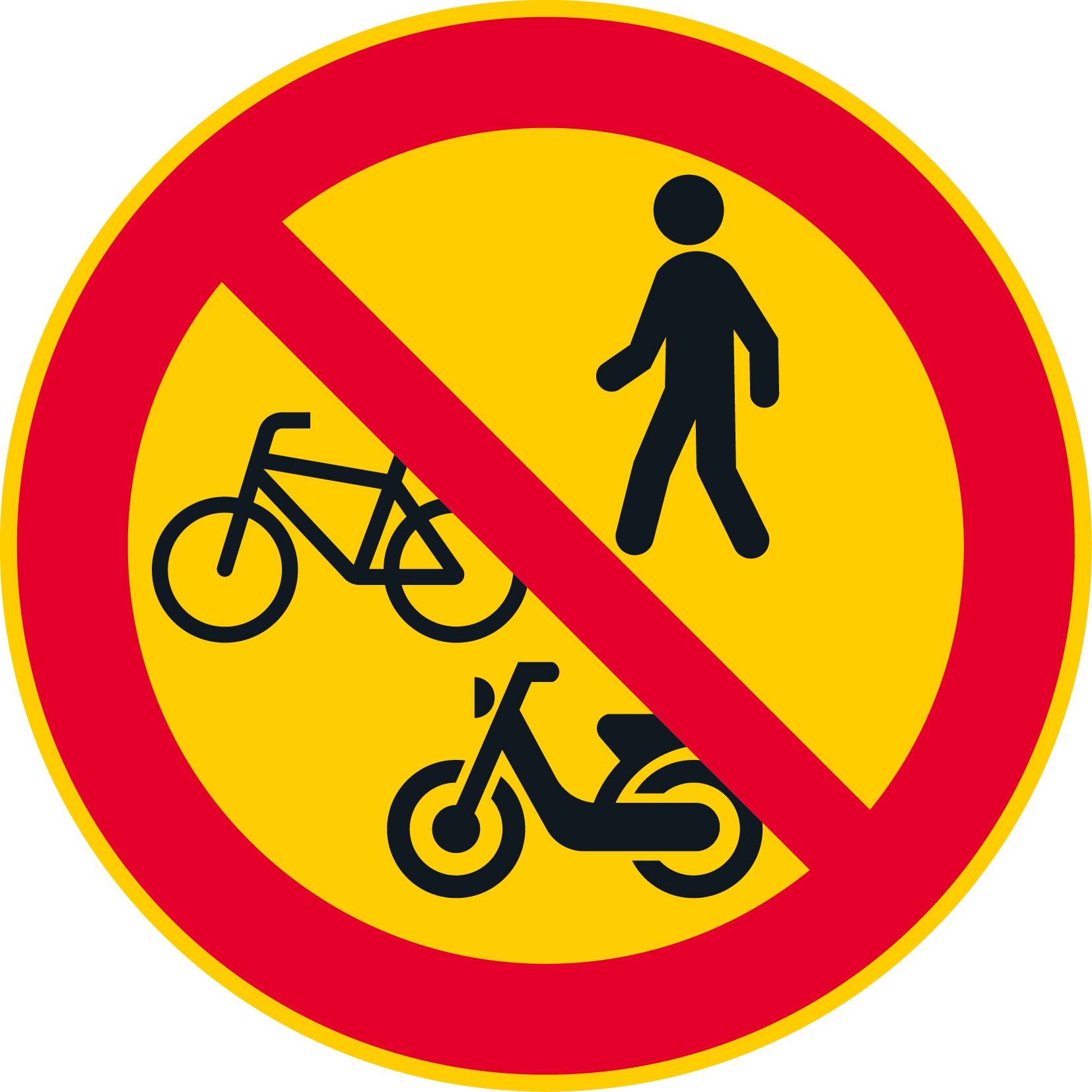 C15 Jalankulku ja polkupyörällä ja mopolla ajo kielletty