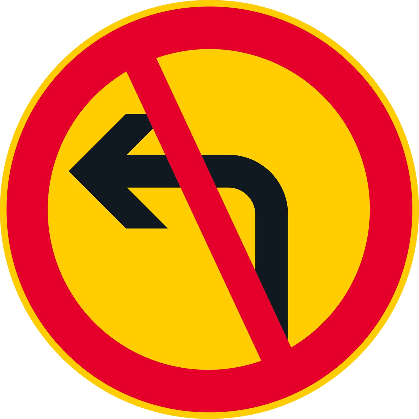 c18 vasemmalle kääntyminen kielletty